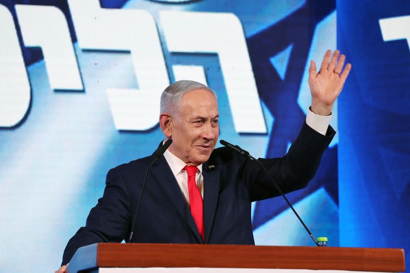 Israeli exit polls show deadlock, point to setback for Netanyahu