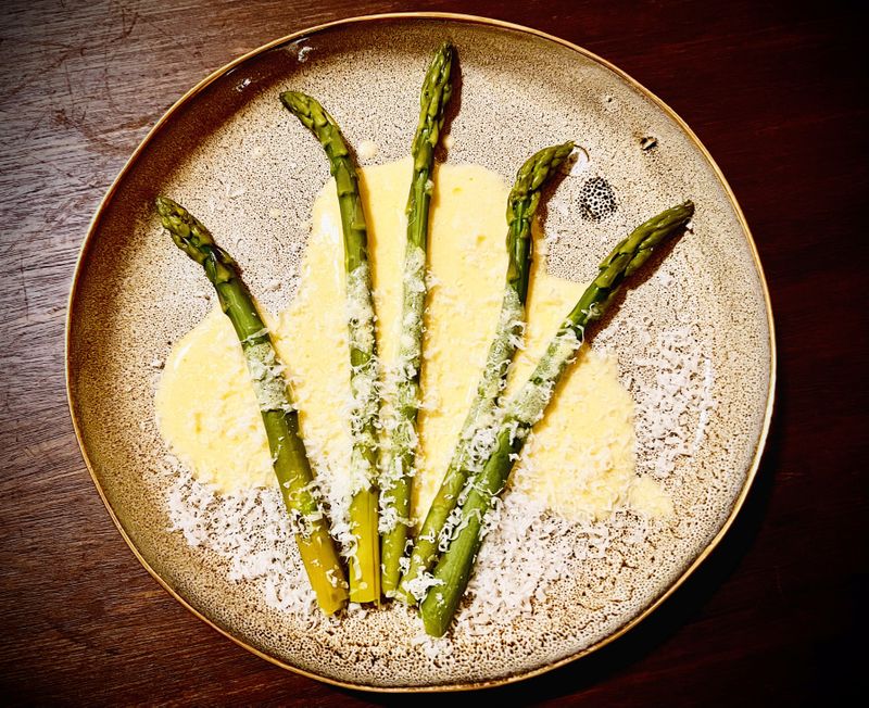 WHAT&rsquo;S COOKING: Asparagus spears with rosemary-infused Parmesan butter cream