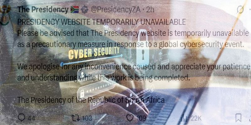 OFFLINE: SA&rsquo;s Presidency website taken down as cybersecurity flaw sparks warnings across the world